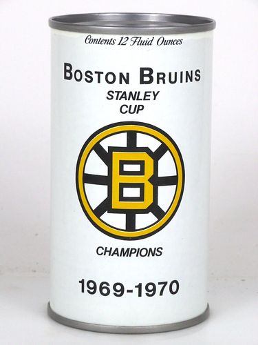 1970 Black Label Beer 1969-1970 Boston Bruins 12oz Tab Top Can T206-05 Natick Massachusetts