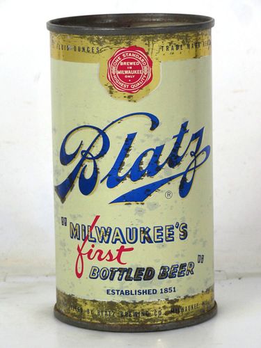 1950 Blatz Beer 12oz Flat Top Can 39-10v1.2 Milwaukee Wisconsin