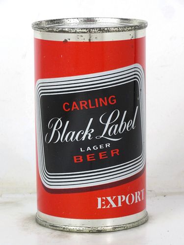 1962 Carling Black Label Lager Beer 12oz Flat Top Can Burton-on-Trent England