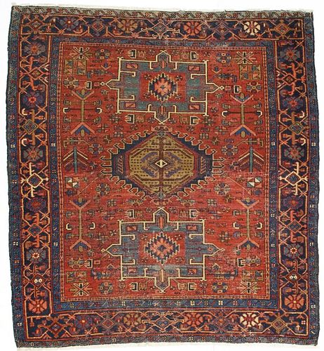 Antique Persian Karajeh Heriz Rug
