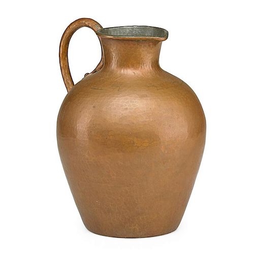 DIRK VAN ERP Hammered copper pitcher