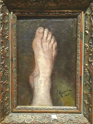 STUDY OF HUMAN FOOT OIL PAINTING