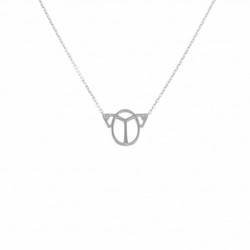 CARTIER SCARAB 18K WHITE GOLD NECKLACE