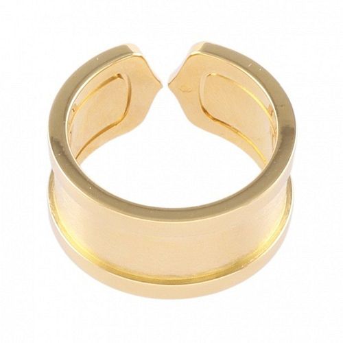 CARTIER C2 18K YELLOW GOLD WIDE RING