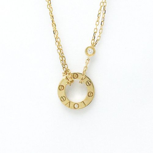 CARTIER LOVE CIRCLE 18K YELLOW GOLD NECKLACE