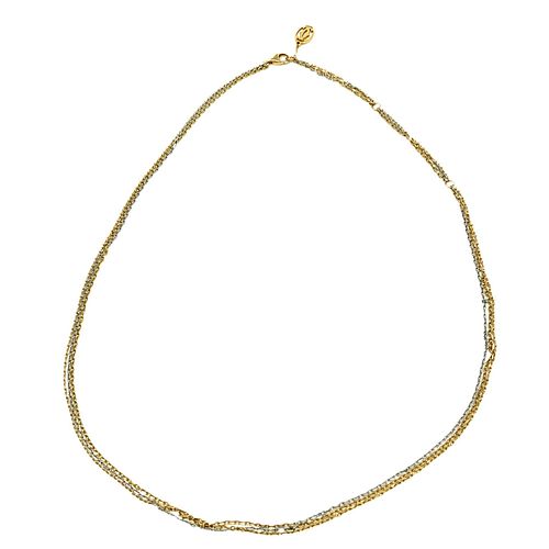 CARTIER TRINITY 3-ROW 18K GOLD CHAIN NECKLACE