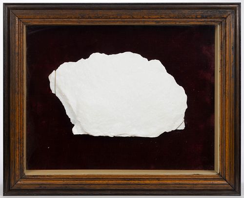 MARBLE-LIKE STONE IN SHADOWBOX FRAME