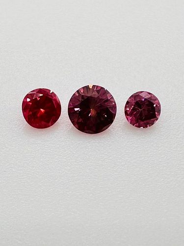 3 DIAMOND COLOR ENACHEDS 0,28 CT FANCY DEEP PINK - VS2 - C40106-10