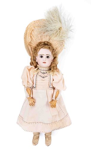 FRENCH TETE JUMEAU BISQUE HEAD CHILD DOLL