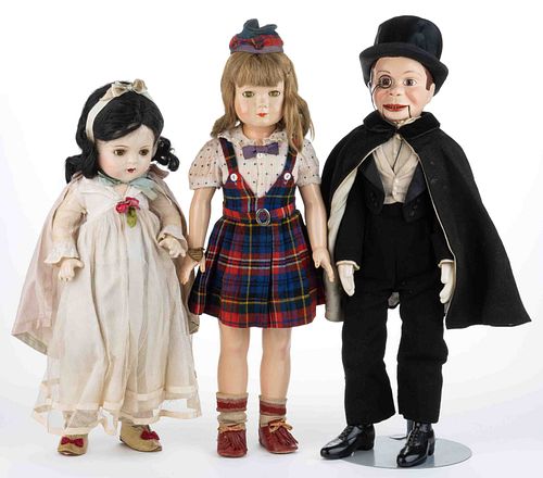 ASSORTED AMERICAN MANUFACTURERS COMPOSITION DOLLS, LOT OF THREE