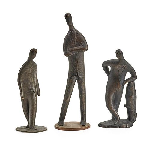 CARL AUBOCK Three small figural sculptures