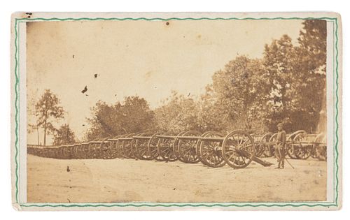 CIVIL WAR CAPTURED CONFEDERATE CANNONS, BATTLE OF CHATTANOOGA CDV
