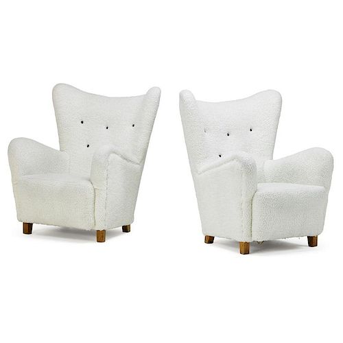 STYLE OF MOGENS LASSEN Pair of lounge chairs