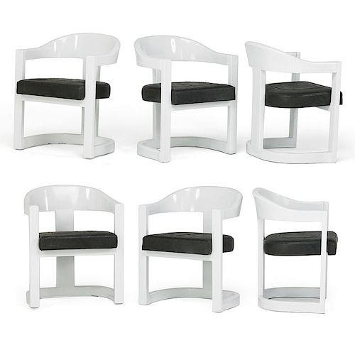 KARL SPRINGER Six Onassis chairs