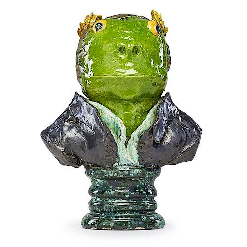 DAVID GILHOOLY Frog bust (Napoleon Bonaparte)