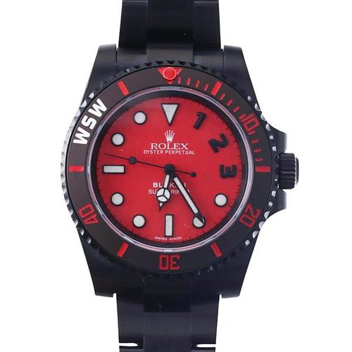 Rolex Submariner Blaken PVD Red Dial Watch 