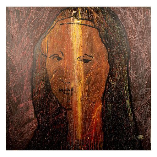 Raul Teppa (Argentinian, 1947-2016), Original Oil on Canvas, Pop Mona Lisa, Signed