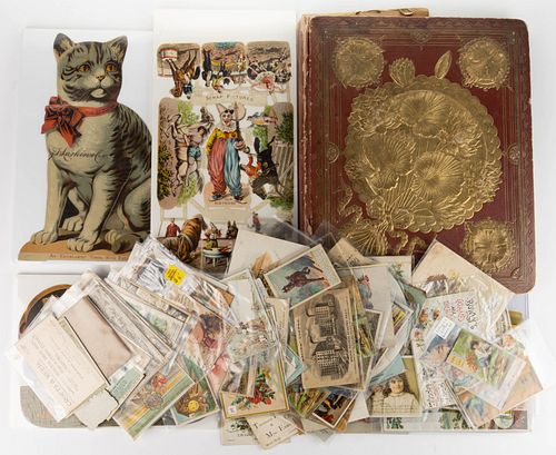 ASSORTED ADVERTISING TRADE CARDS, UNCOUNTED LOT