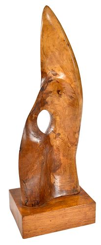 Contemporary Carved Wood Freeform Sculpture
