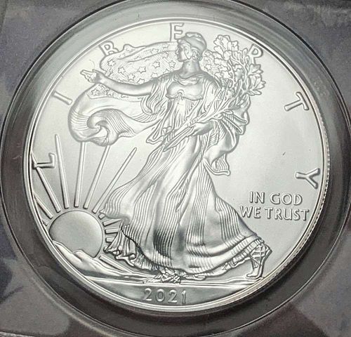 2021 American Silver Eagle ANACS MS70 A First Strike Coin