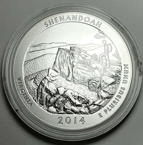 2014-P ATB Virginia "Shenandoah" 5 ozt .999 Silver