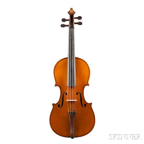 Violin, c. 1900, labeled Nicolaus Amatus fecit/in Cremona 1654, length of back 362 mm, with case.