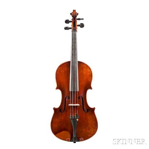 German Violin, labeled Antonius Stradiuarius Cremonensis/Faciebat Anno 1735, also labeled Made In Germany, length of back 359