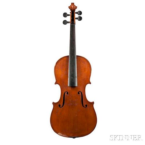 French Violin, Jerome Thibouville-Lamy, unlabeled, length of back 358 mm.