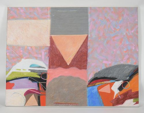 Helen Bershad, "Nishapoor", Large Abstract Acrylic on Canvas