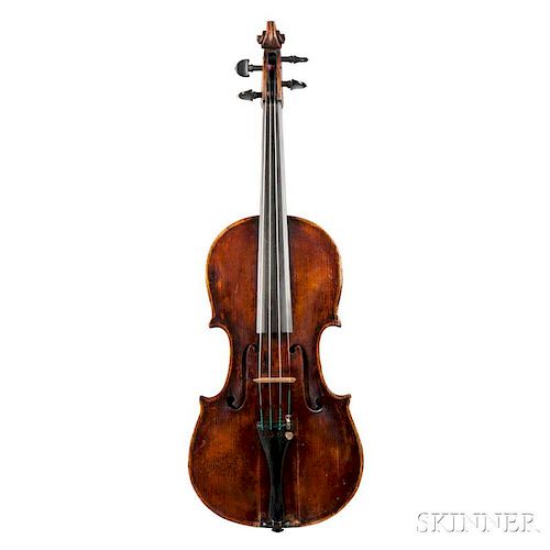 Violin, labeled Josephus Ferdinandus Leidolff/fecit Viennae, length of back 355 mm, with case.