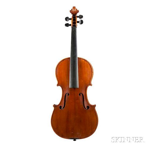 Violin, labeled Karl Friedr. Mages/Stüttgart - Anno 1950, length of back 360 mm.