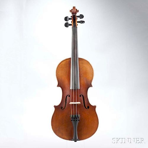 German Violin, Markneukirchen, c. 1930, labeled H.A. FISCHER/Geigenbaumeister/MARKNEUKIRCHEN./Made in Germany, length of back