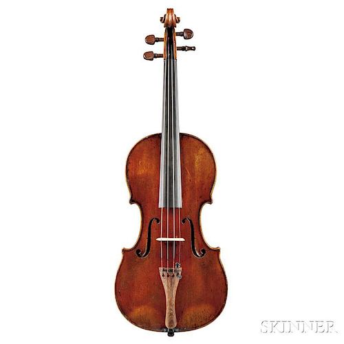 French Violin, Michel Couturieux, Mirecourt, c. 1860, branded internally COUTURIEUX MICHEL A PARIS, length of back 361 mm, wi