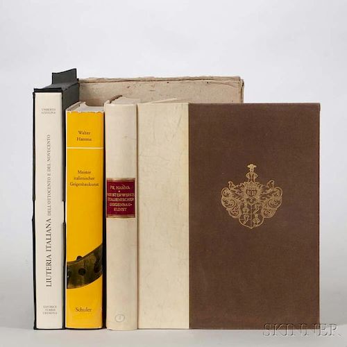 Three Books on Italian Violins, Azzolina, Umberto, Liuteria Italiana; Hamma, Fridolin, Meisterwerke Italienischer Geigenbauku