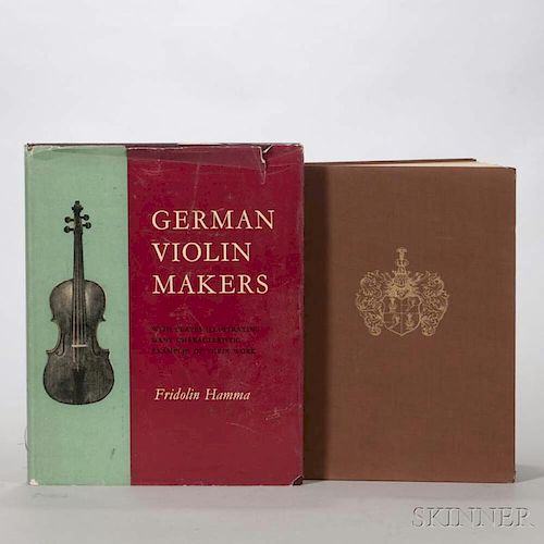 Two Books on German Violins, Hamma, Fridolin, German Violin Makers, and Meister Deutscher Geigenbaukunst.
