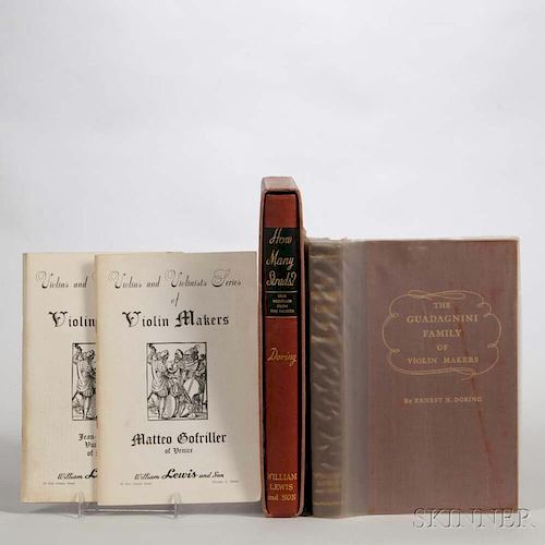 Four Books by Ernest N. Doring, The Guadagnini Family of Violin Makers; How Many Strads?; Jean-Baptiste Vuillaume of Paris; a