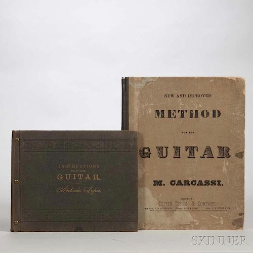 Two 19th Century Guitar Books, Lopes, Antonio, Instructions for the Guitar, and Carcassi, Matteo, New and Improved Method for