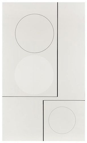 Richard Lin, (British/Chinese, 1933-2011), Composition-Three Circles I, 1960