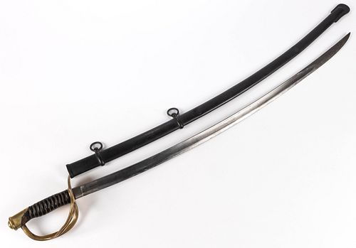 CIVIL WAR AMES MODEL 1860 LIGHT CAVALRY SABER AND SCABBARD