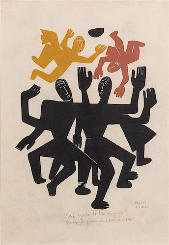 * Carlos Merida, (Guatemalan, 1891-1984), El Cielo de los Negros, Projecto Masaico, 1948