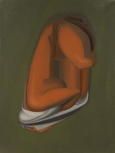 Joseph Mellor Hanson, (American, 1900-1963), Crouching Figure, 1942