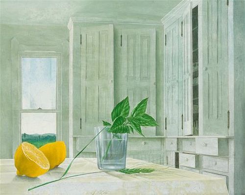 John Wilde, (American, 1919-2006), Interior with Lemons, 1956