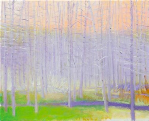 Wolf Kahn, (American, b. 1927), Pines Against an Evening Sky, 1995-96