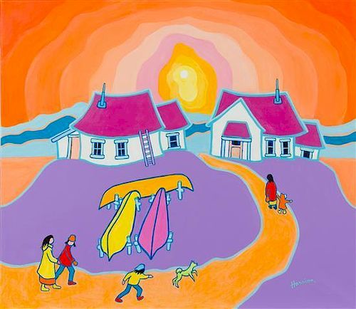 Ted Harrison, (Canadian, 1926 - 2015), Untitled