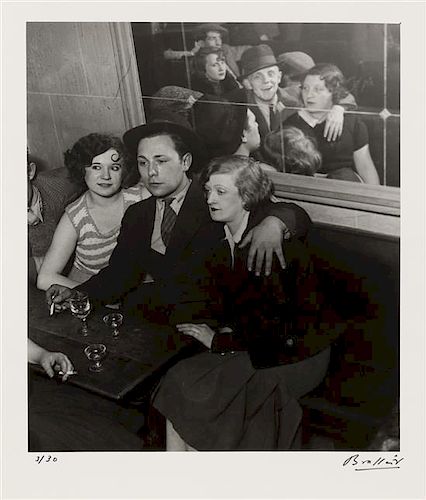 Brassaï, (French, 1899-1984), Groupe Joyeux au bal musette des Quatre Saisons, rue de Lappe, c. 1932