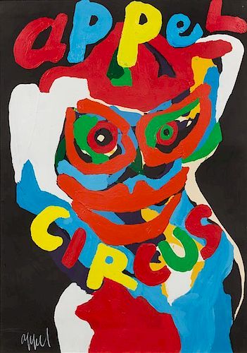 Karel Appel, (Dutch, 1921-2006), Appel Circus, 1978 (study for Circus portfolio),