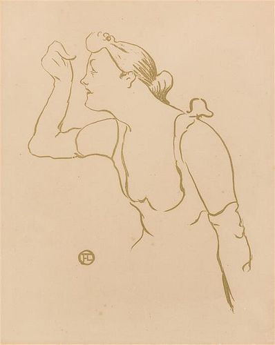 Henri de Toulouse-Lautrec, (French, 1864-1901), Paula Brebion (from Le Cafe Concert), 1893