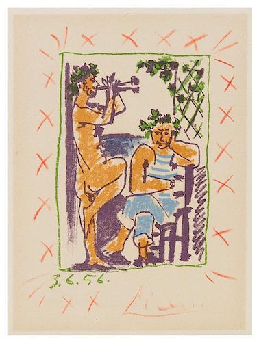Pablo Picasso, (Spanish, 1881-1973), Faune et marin, c. 1956
