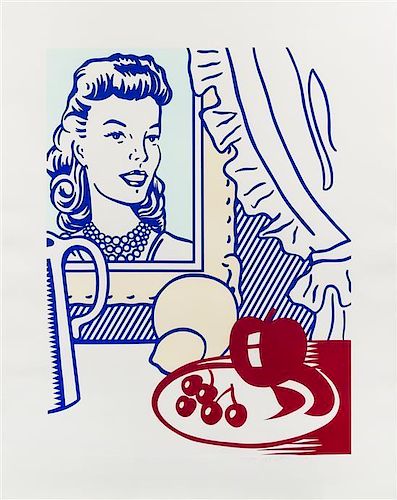 Roy Lichtenstein, (American, 1923-1997), Still Life with Portrait (from Six Still Lifes), 1974