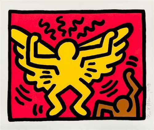 Keith Haring, (American, 1958-1990), Untitled (from Pop Shop IV), 1989